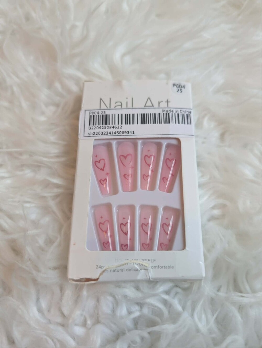 Nwt Pink Heart Press-On Nails - Nail Art